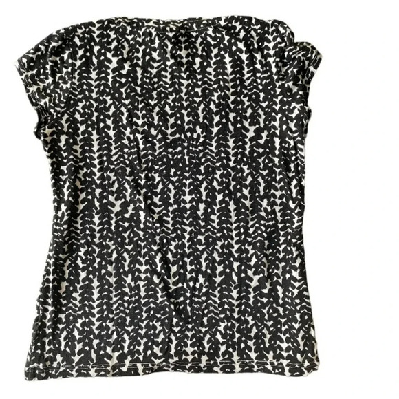 APOSTROPHE PETITE WOMENS BLACK WHITE TOP SHIRT SIZE MP MEDIUM - Picture 3 of 3